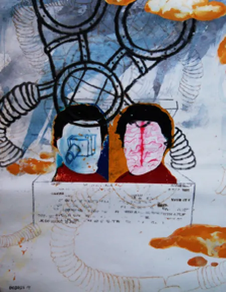 Untitled by Debasis Barui - Mixed Media on Paper