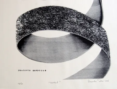 Untitled by Prasanta Sahu - Serigraphy