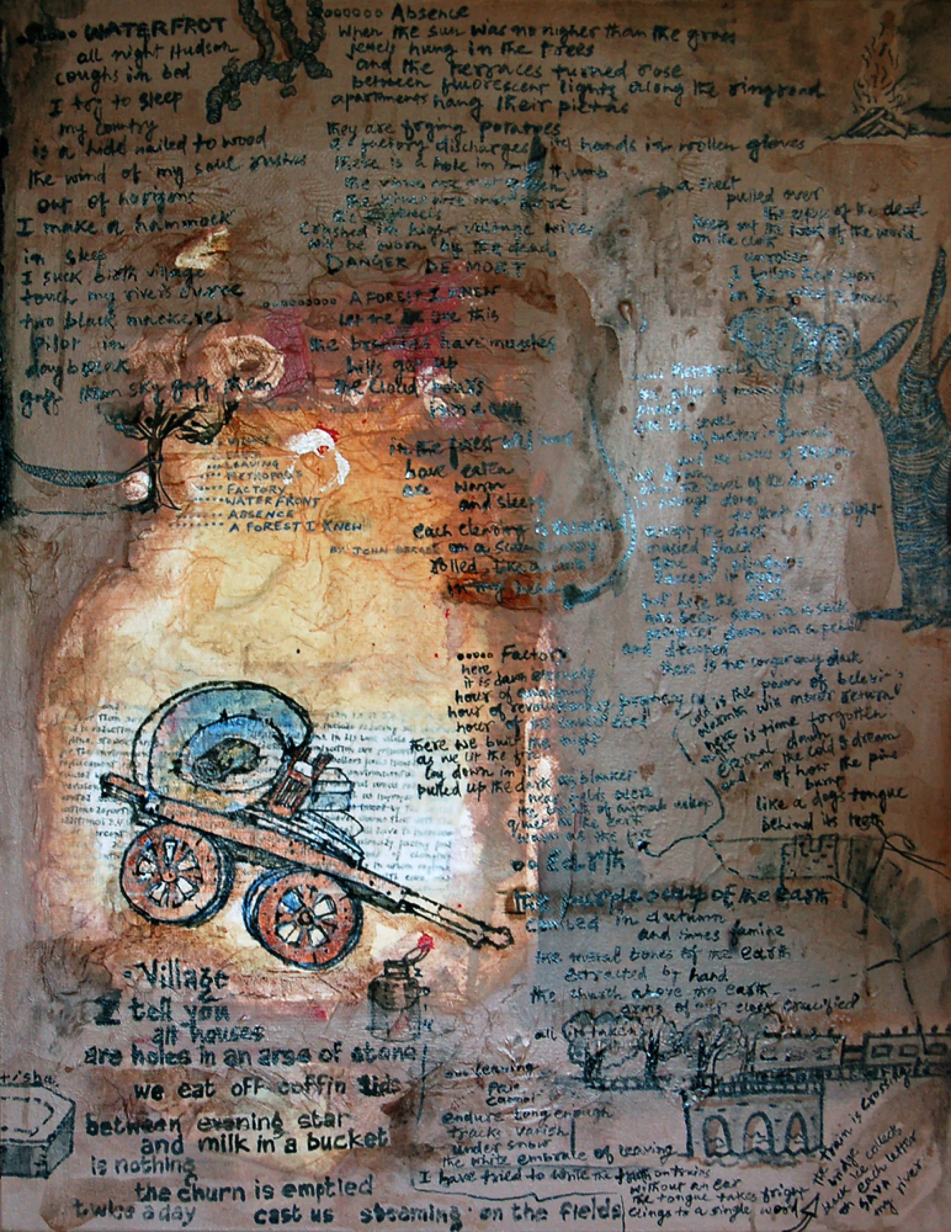 Untitled by Tisha Mondal - Acrylic on Nepali Paper Pasted on Canvas