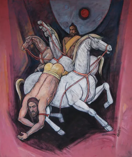 Untitled by Bijan Choudhury - Mixed Media on Canvas