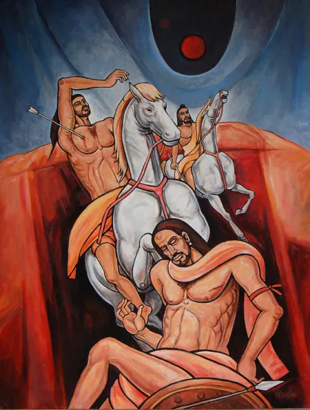 Untitled by Bijan Choudhury - Acrylic on Canvas
