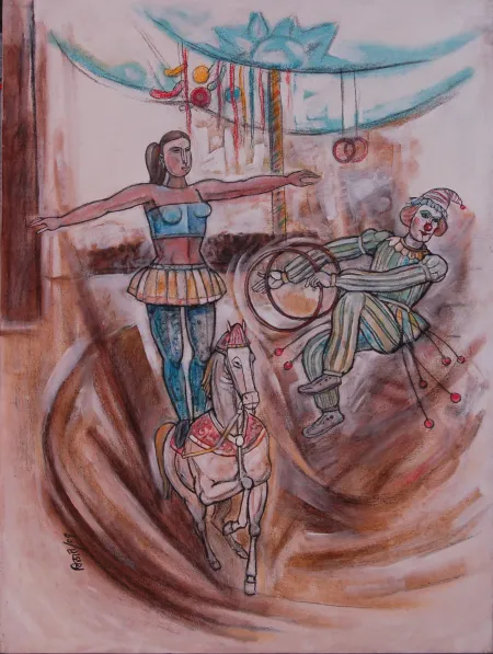 Untitled by Bijan Choudhury - Mixed Media on Canvas