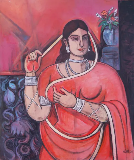 Untitled by Bijan Choudhury - Mixed Media on Canvas