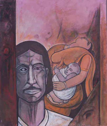 Untitled by Bijan Choudhury - Acrylic on Canvas