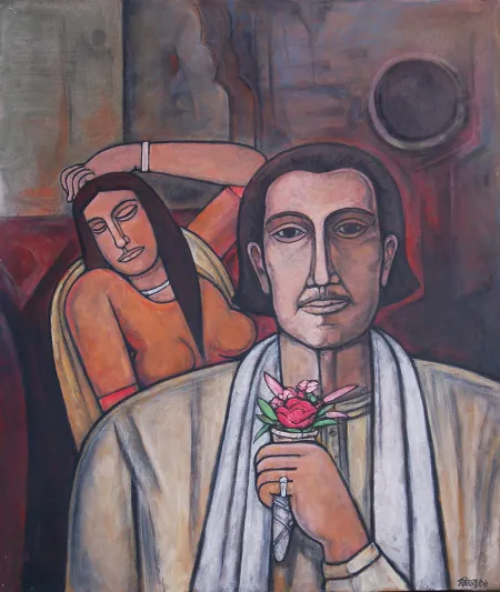 Untitled by Bijan Choudhury - Acrylic on Canvas