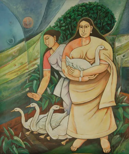 Untitled by Bijan Choudhury - Acrylic on Canvas