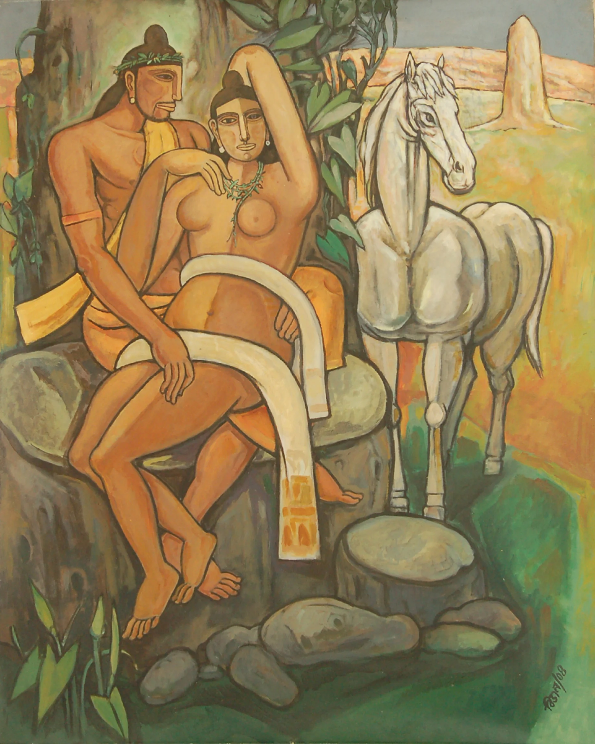 Untitled by Bijan Choudhury - Acrylic on Canvas