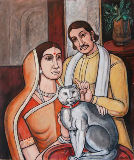 Untitled by Bijan Choudhury - Mixed Media on Canvas