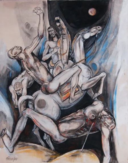 Untitled by Bijan Choudhury - Acrylic on Canvas