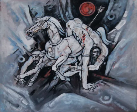 Untitled by Bijan Choudhury - Acrylic on Canvas