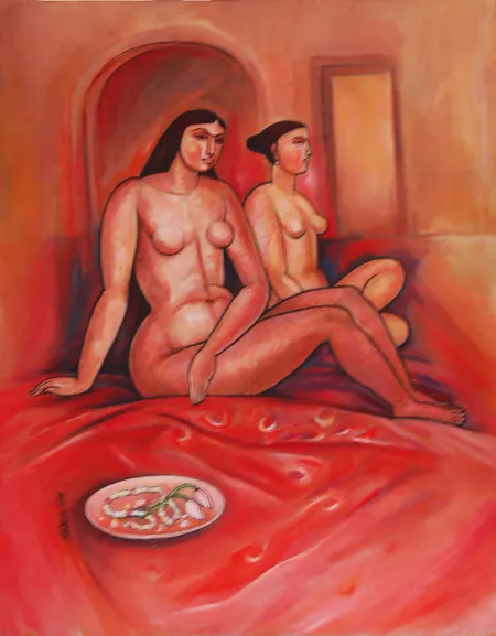 Untitled by Bijan Choudhury - Acrylic on Canvas