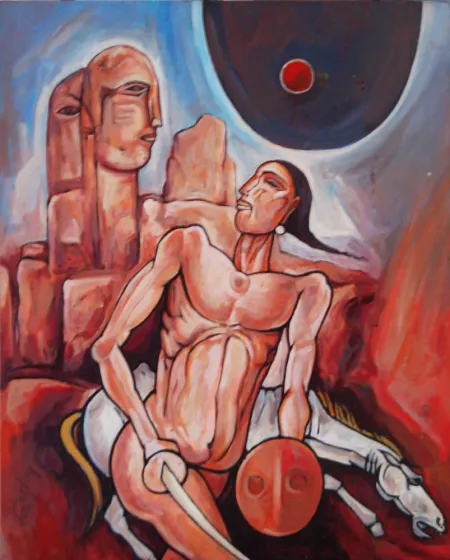 Untitled by Bijan Choudhury - Acrylic on Canvas