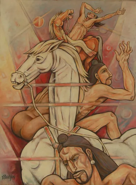 Untitled by Bijan Choudhury - Oil on Canvas
