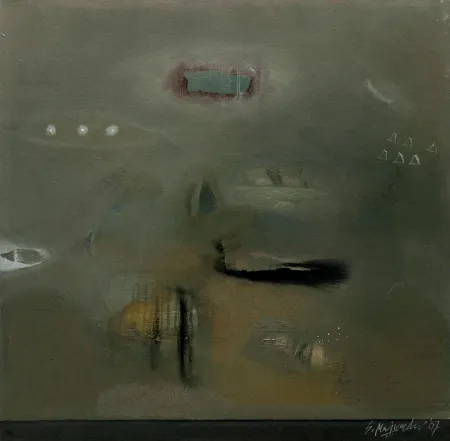 Untitled by Samindranath Majumdar - Acrylic on Canvas